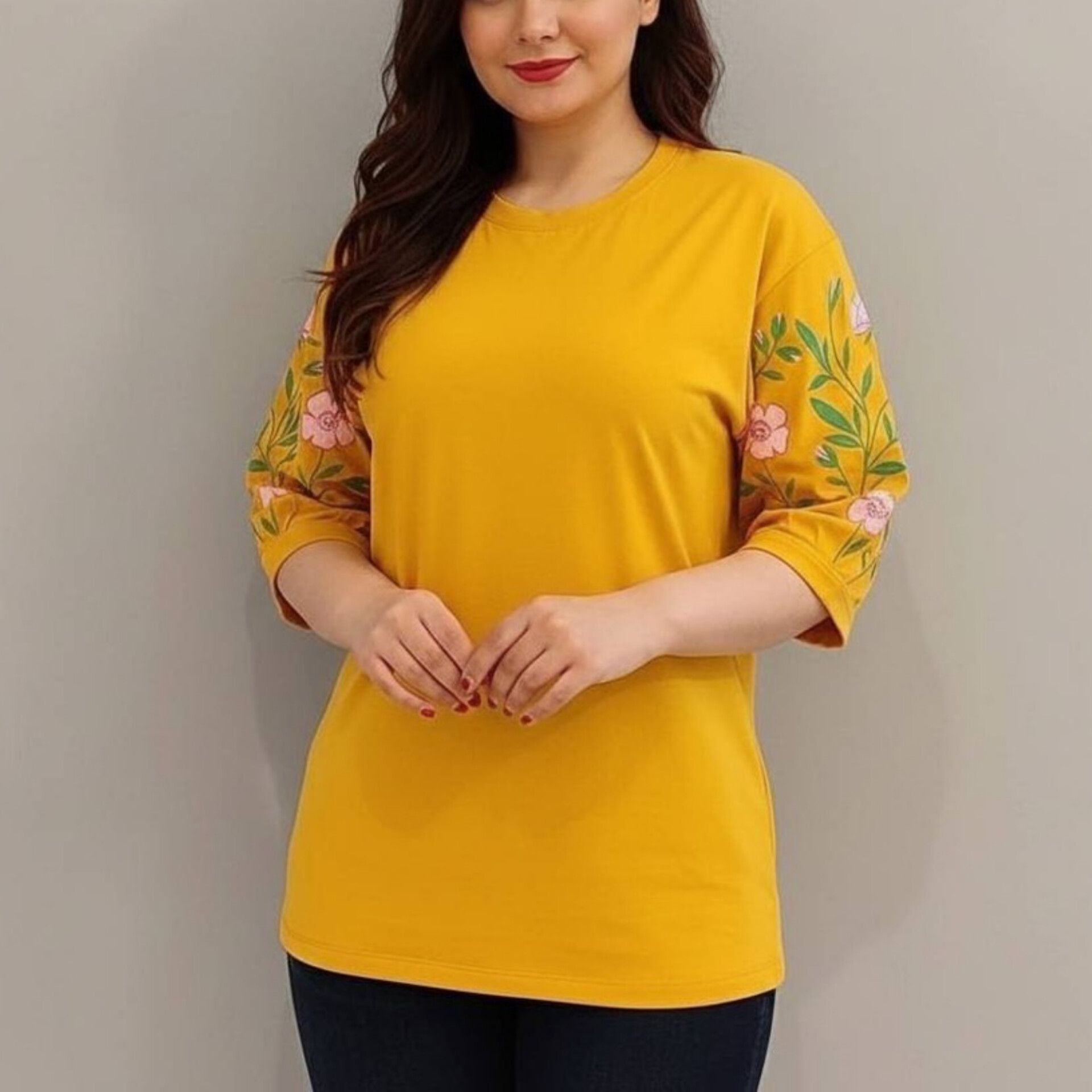 ️تیشرت لانگ آستین گل (پک 6 عددی)