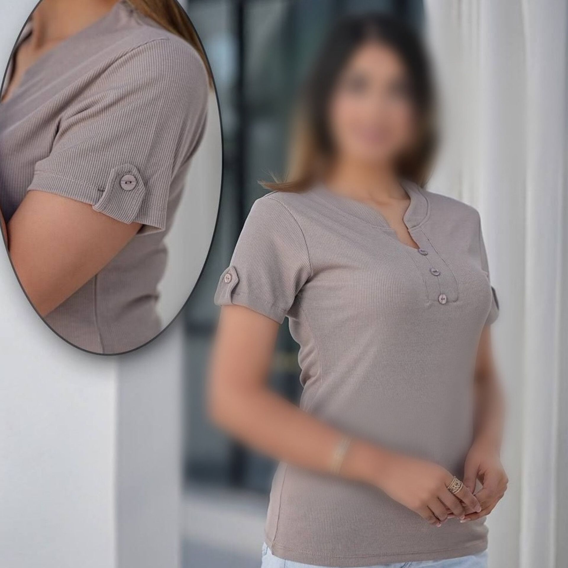 تیشرت یقه ۳ دکمه قاپک دار (پک 6 عددی)