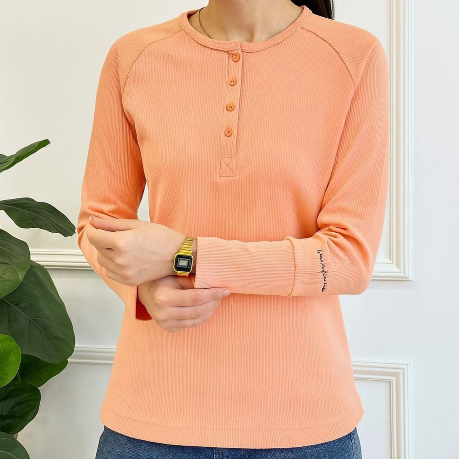 بلوز قاپک دار یقه ۴ دکمه (پک 6 عددی)