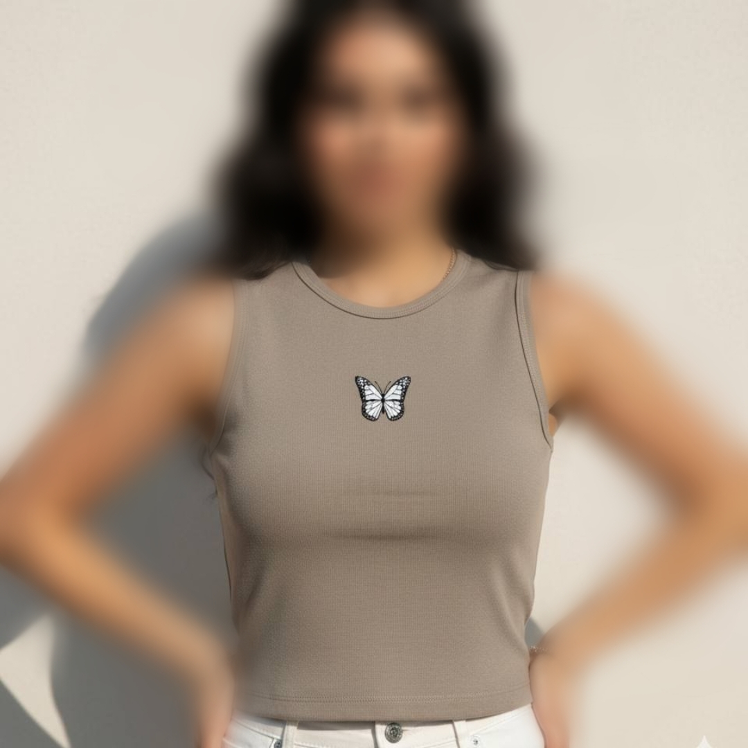 ️تاپ حلقه ای چاپ پروانه (پک 6 عددی)