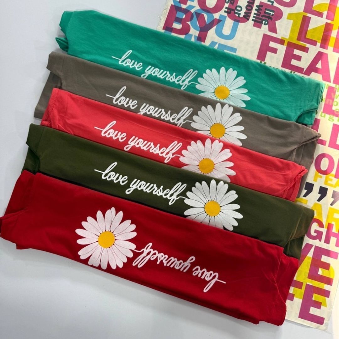 ست تاپ و شلوارک چاپ گل (پک 6 عددی)