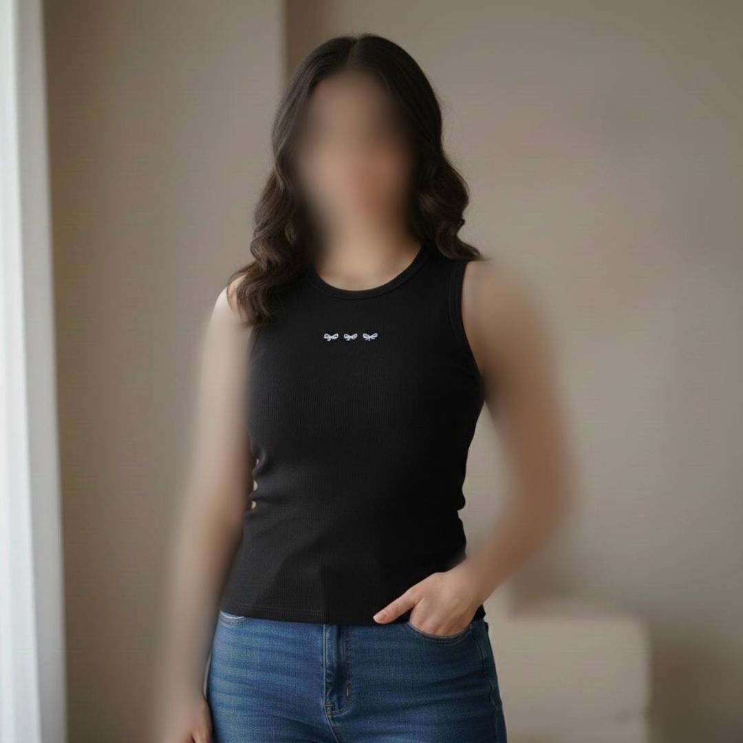 کراپ تاپ حلقه ای چاپ پاپیون (پک 12 عددی)