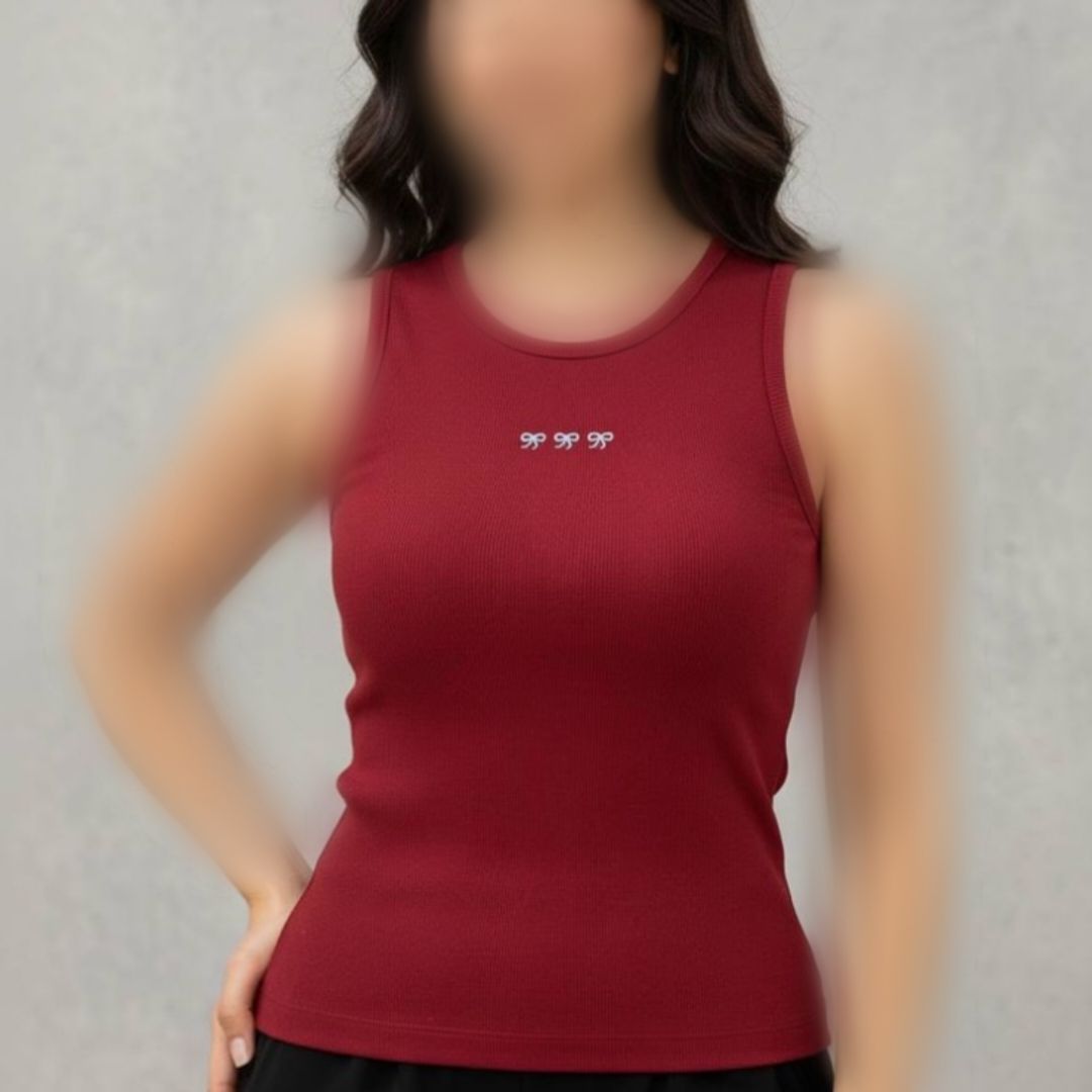 کراپ تاپ حلقه ای چاپ پاپیون (پک 12 عددی)