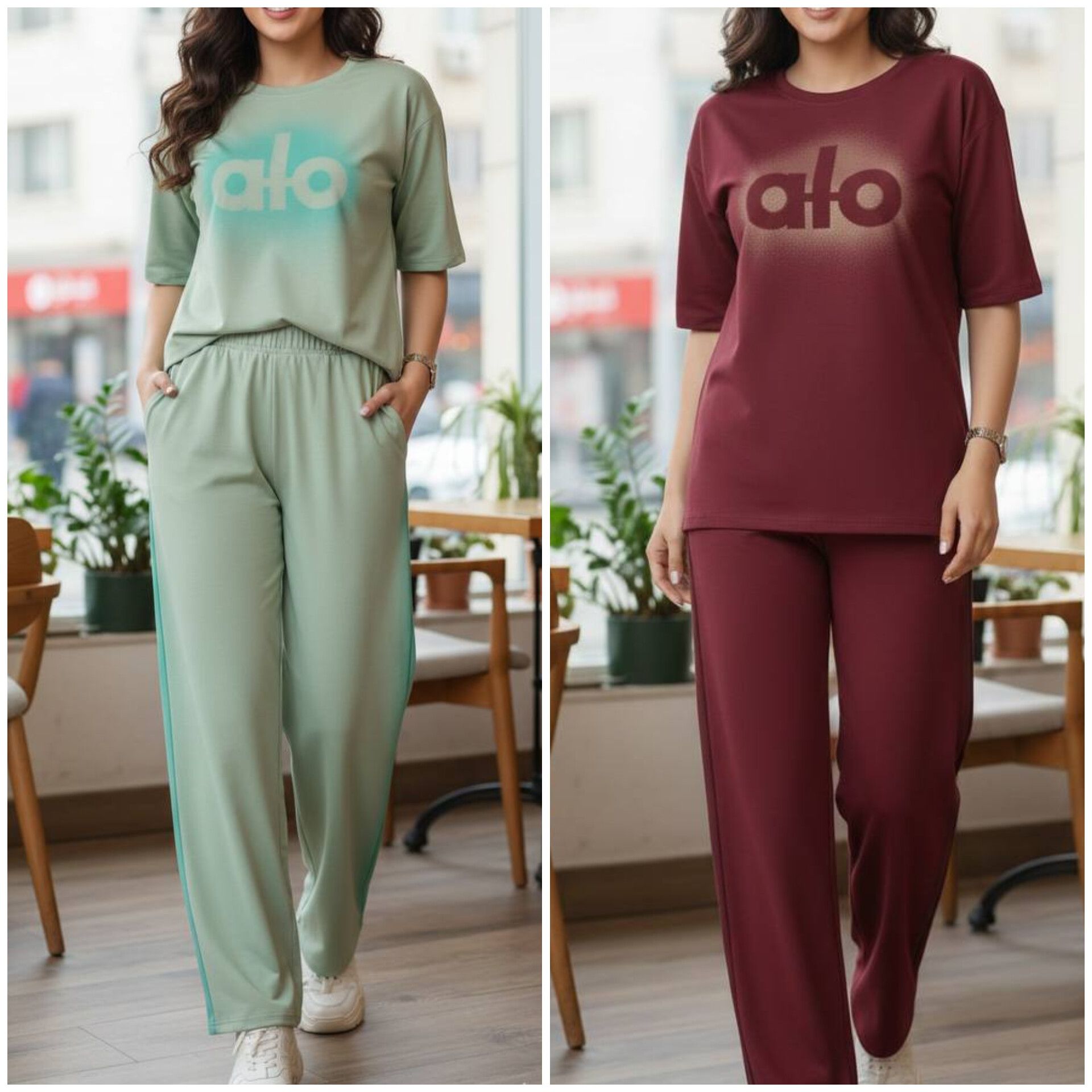 ست تیشرت و شلوار alo (پک 6 عددی)