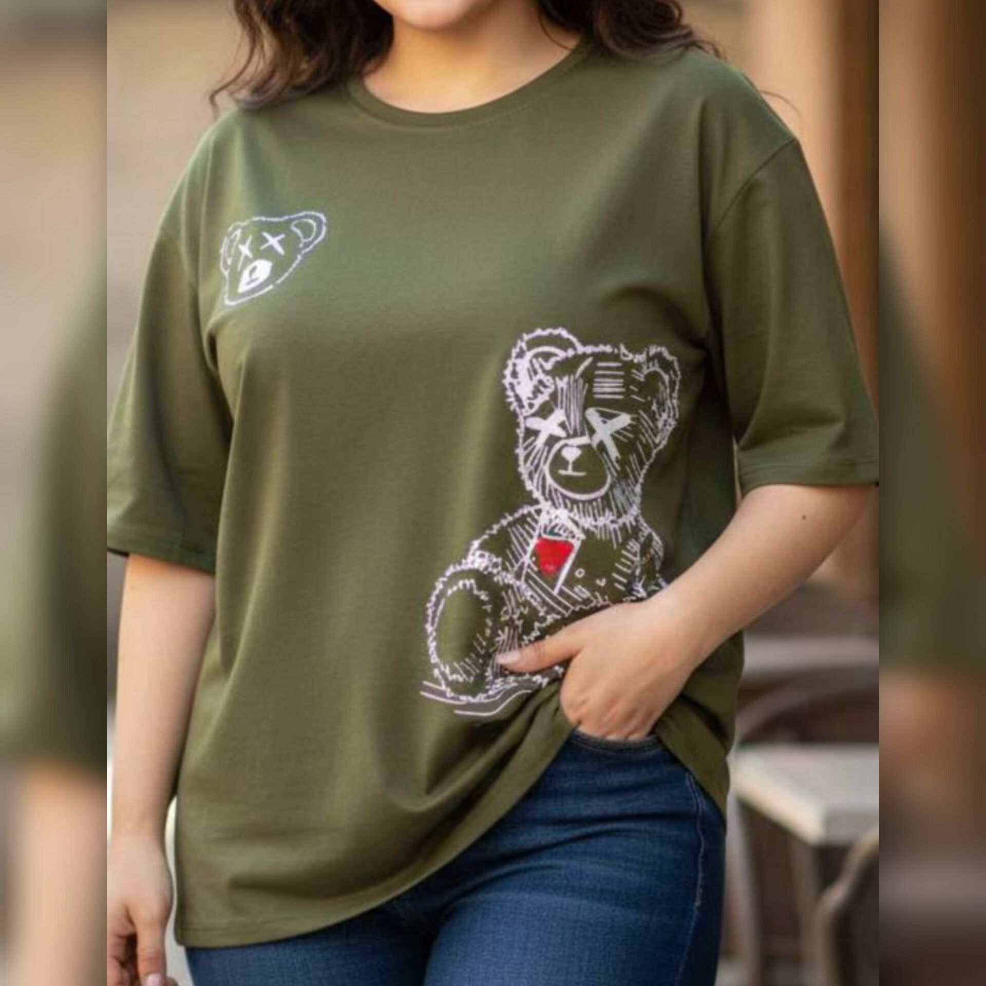 لانگ نیم استین خرس و قلب (پک 6 عددی)