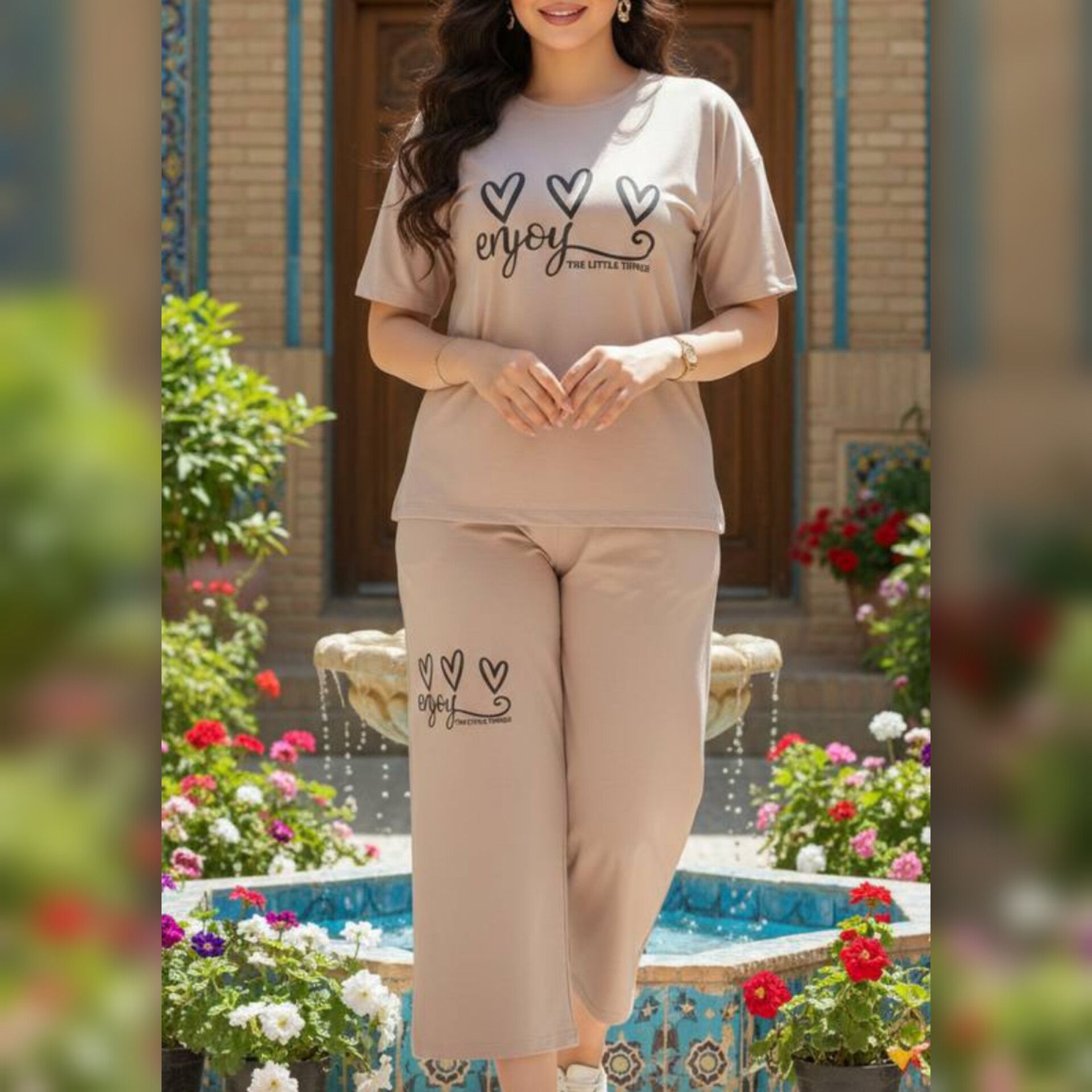 ست تیشرت وشلوارک قواره دار (پک 6 عددی)