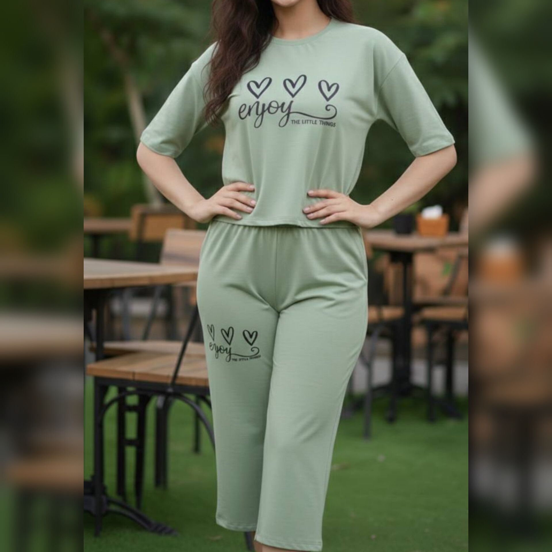 ست تیشرت وشلوارک قواره دار (پک 6 عددی)