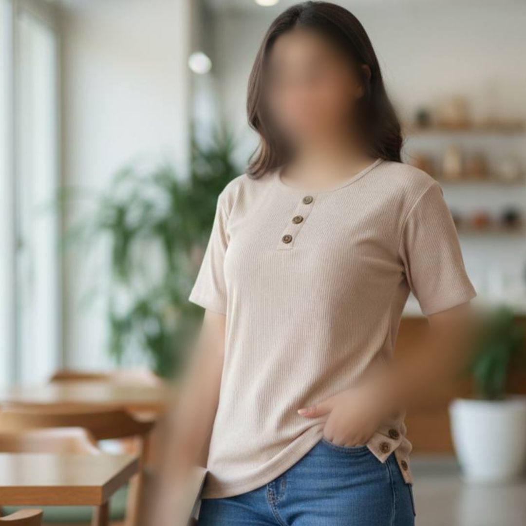 تیشرت نیم استین ۳ دکمه (پک 6 عددی)