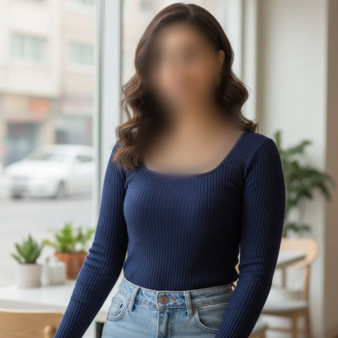 بلوز بیسیک یقه خشتی (پک 6 عددی)