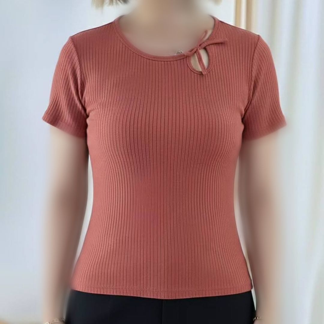 تیشرت نیم استین گره ای (پک 6 عددی)