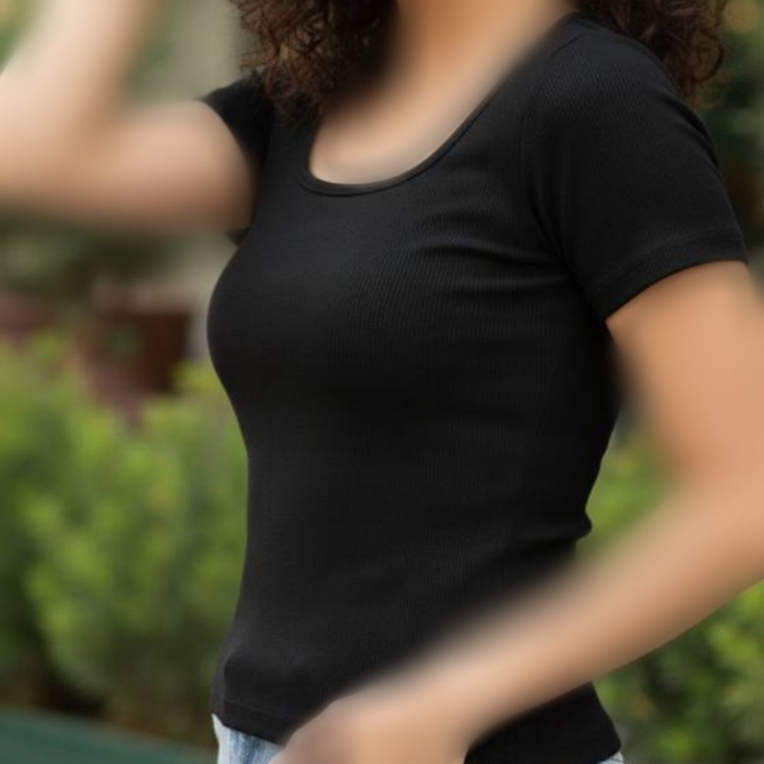 تیشرت بیسیک یقه خشتی (پک 5 عددی)