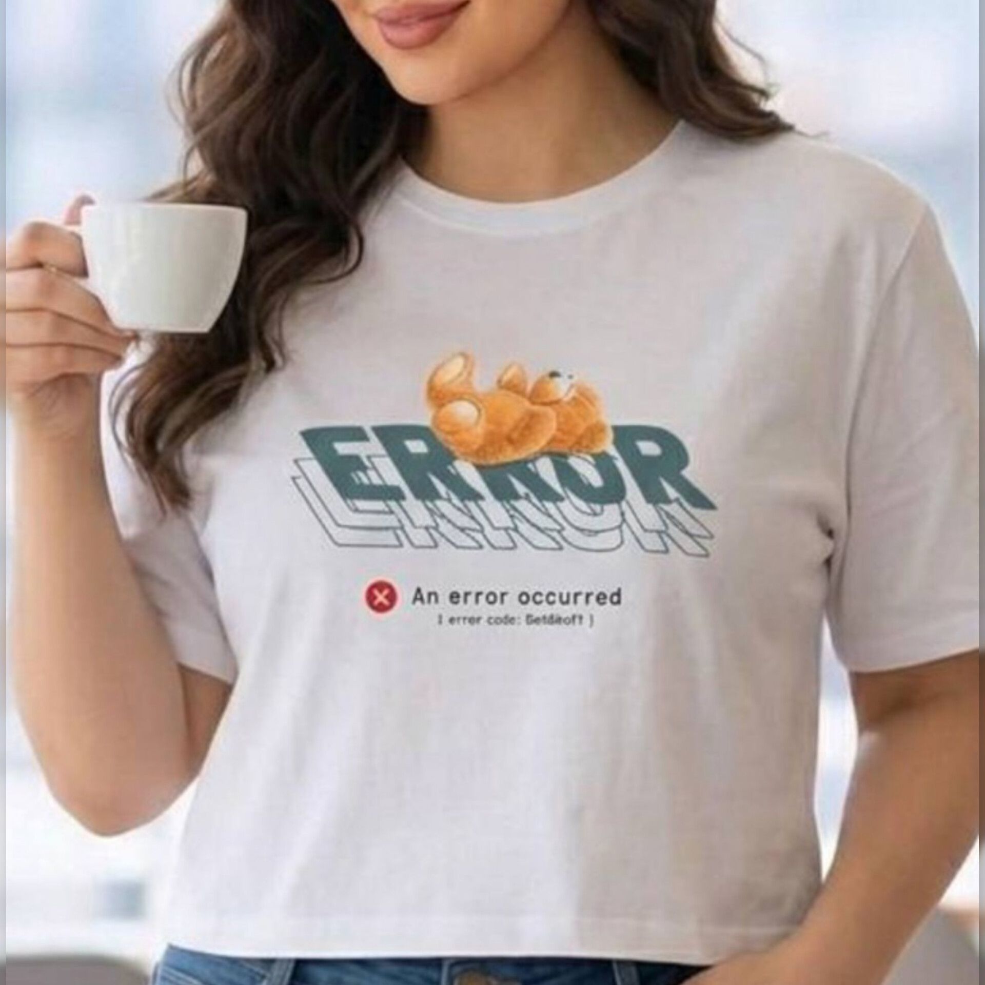 کراپ سفید و مشکی خرس (پک 6 عددی)