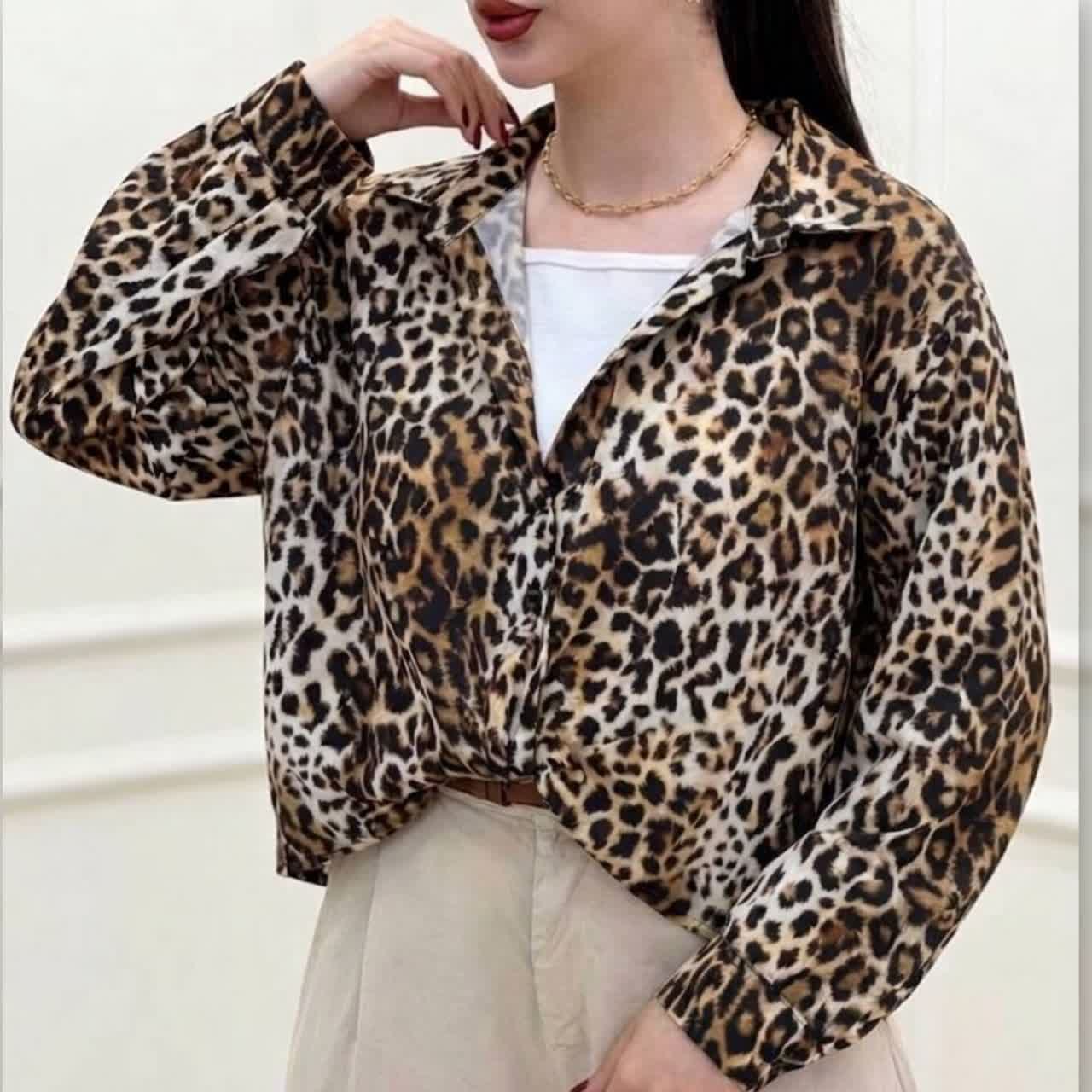 شومیز جلو گره پلنگی (پک 4 عددی)