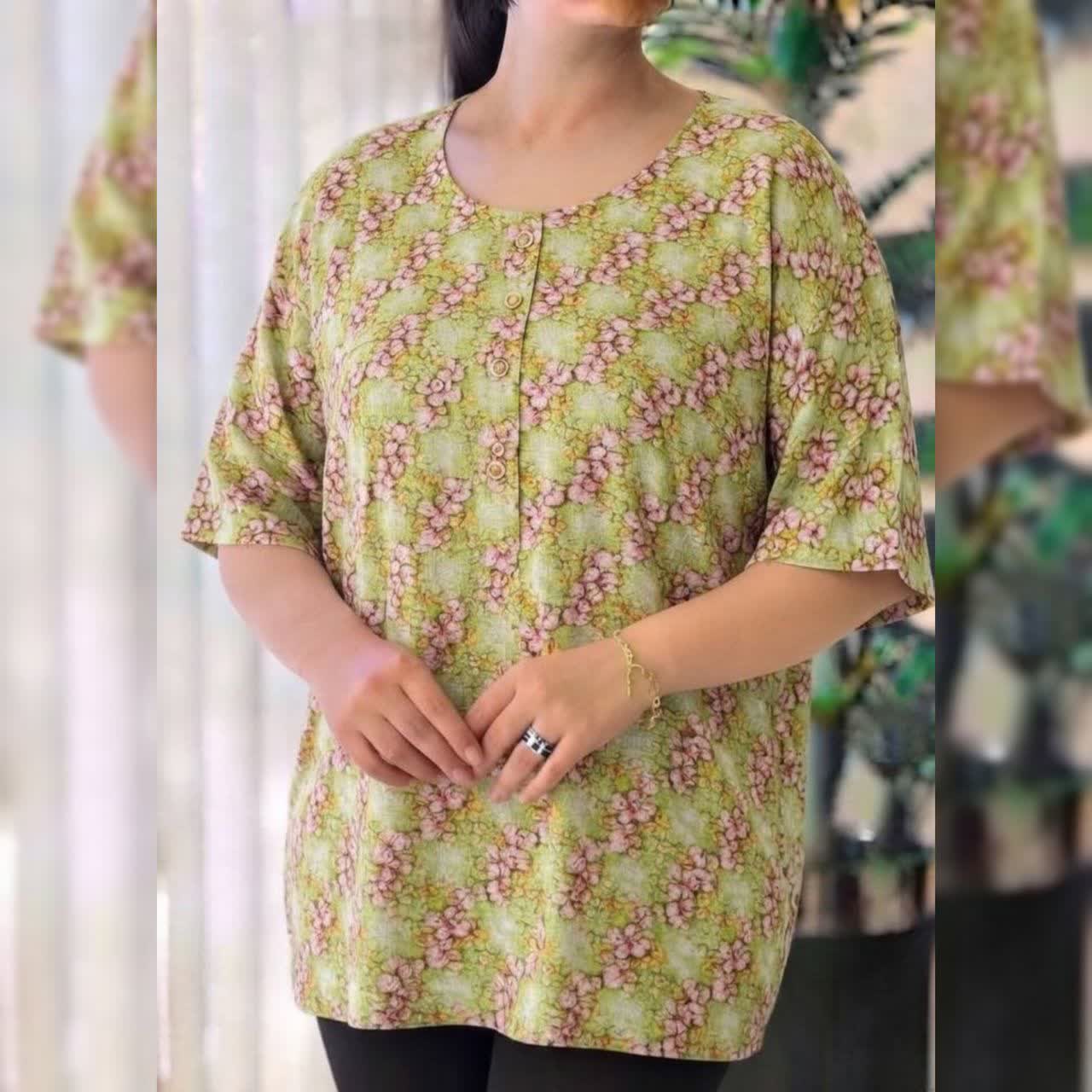 تونیک قواره رستمی یقه ۳ دکمه (پک 4 عددی)