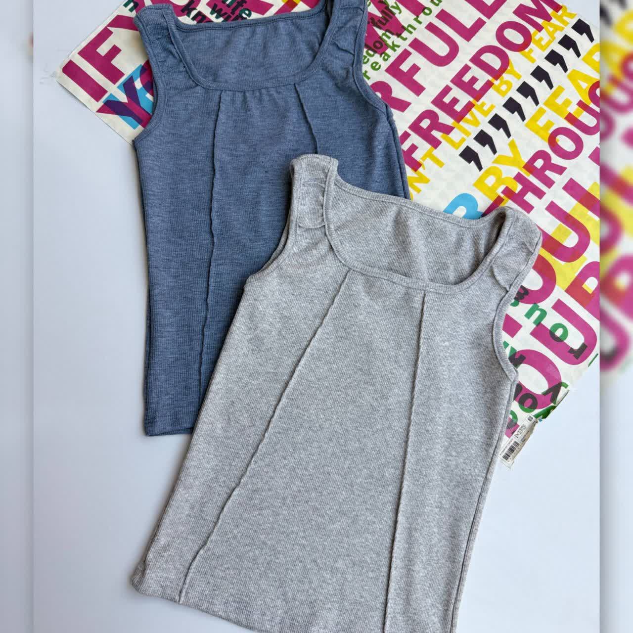 تاپ یقه خشتی دوخت از رو (پک 6 عددی)