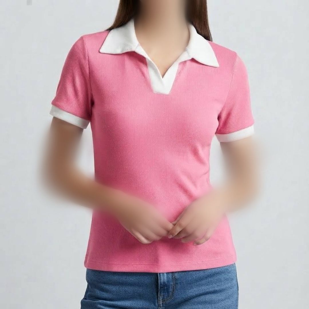 پلوشرت یقه و سر استین سفید (پک 6 عددی)