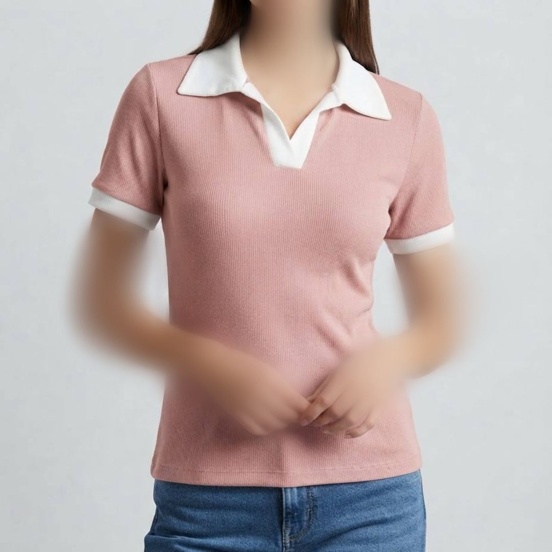 پلوشرت یقه و سر استین سفید (پک 6 عددی)
