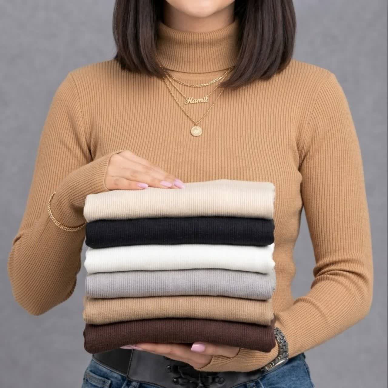 بادی استین فینگری یقه دار (پک 6 عددی)