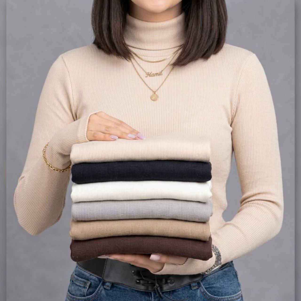 بادی استین فینگری یقه دار (پک 6 عددی)